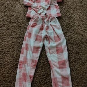 Pink and White Checkered Pajama Set
